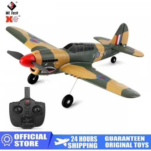 WLtoys A220 P40 Fighter Remote Control Glider Unmanned Aircraft Model Four-Channel Like Real Machine Outdoor Toy Gift Kid Gifts