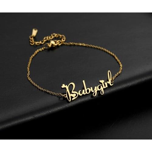 Lemegeton Custom Name Bracelet For Girls Women Stainless Steel Charms Personalized Heart Bracelets Christmas Gifts