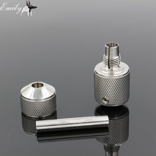 1PCS 25mm Auto Lock Stainless Steel With Back Stem Self-Lock Tattoo Grip Tube Supply Tube Supply