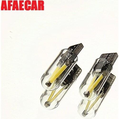100 pcs new W5W led T10 cob glass car light Led filament auto automobiles reading dome bulb lamp