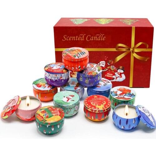 12PCS Christmas Scented Candles DIY Candle Making Accessories