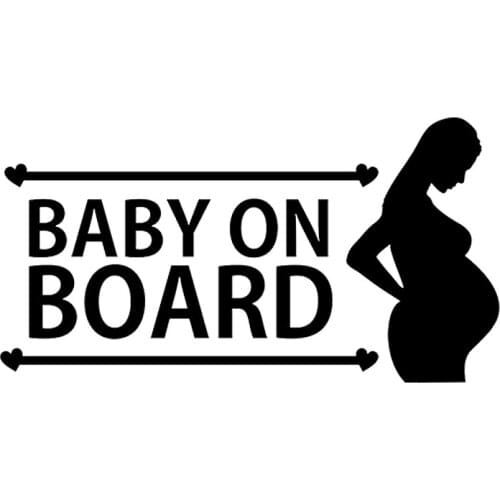 15*8cm Baby on Board Pregnant Mother Sticker- Warm And Romantic Car Accessories Car Sticker Decor Decals