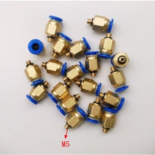 20pcs/lot 6mm Tube M5 Thread Pneumatic Fitting Quick Joint Connector PC6-M5