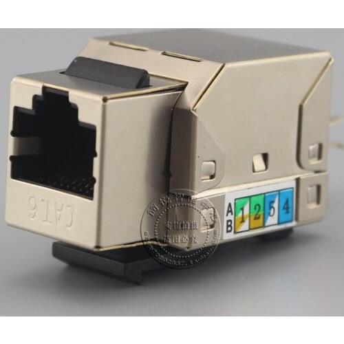 5PCS/10PCS RJ45 Cat6 Gigabit Shield Network Information Module Socket Outlet Cable Connector