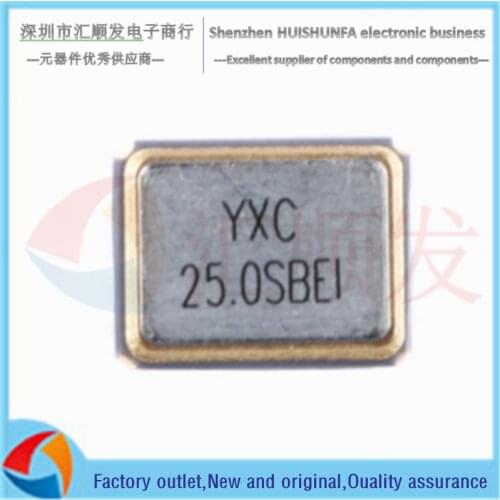 5PCS!!! 3225 SMD passive crystal oscillator / YSX321SL 25MHz 10ppm 20pF X322525MSB4SI 4 feet