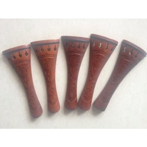 5pcs violin tailpieces 4/4 handcarved old jujube
