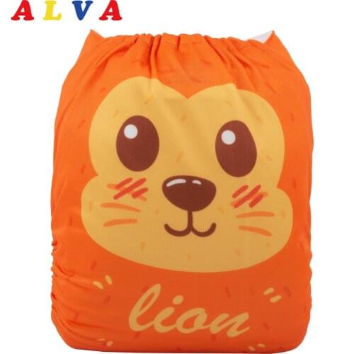 ALVABABY Washable Baby Cloth Diaper Eco-Friendly Positioned Cloth Nappy for Baby with 1pc Insert