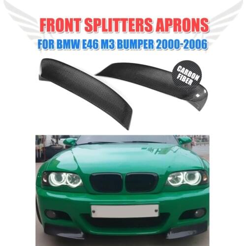 Carbon Fiber Car Front Lip Splitters Aprons For BMW 3 Series E46 M3 2000-2006 Front Bumper Apron Lip Spoiler Car Tuning Parts