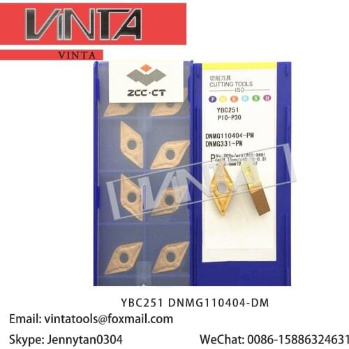 Free shipping high quality 10pcs/lots YBC252 YBC251 YBC152 DNMG110404-DM cnc carbide turning inserts