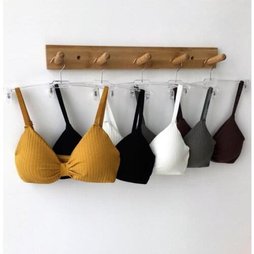 Korean Style Bralette Seamless Deep V Sports Bra Tube Top Sexy Women Underwear Crop Top Bra Push Up Bra For Female Triangle Cup