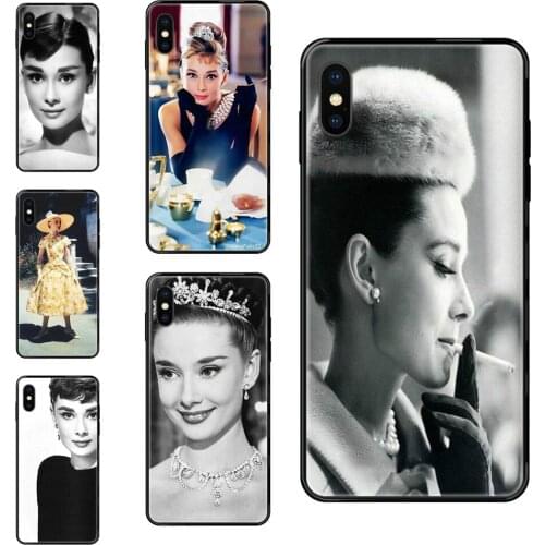 Audrey Hepburn Blue Bubble Gum Black Soft TPU Coque Case Capa For Galaxy S5 S6 S7 S8 S9 S10 S10e S20 edge Lite Plus Ultra En