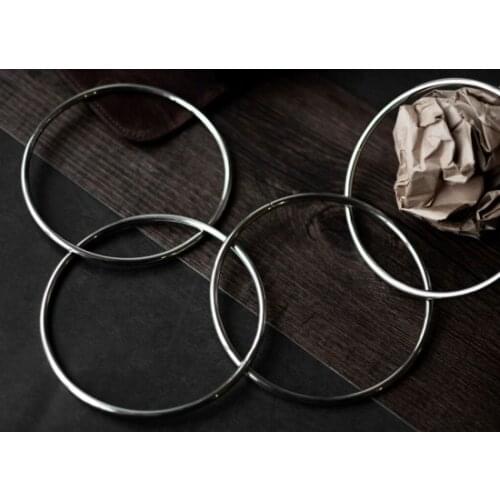 Deluxe 4.5" Linking Rings (Set of 4, Chrome) by J.C Magic Stage Magia Gimmick Props Mentalism Funny Magician Claasic Magie Toys