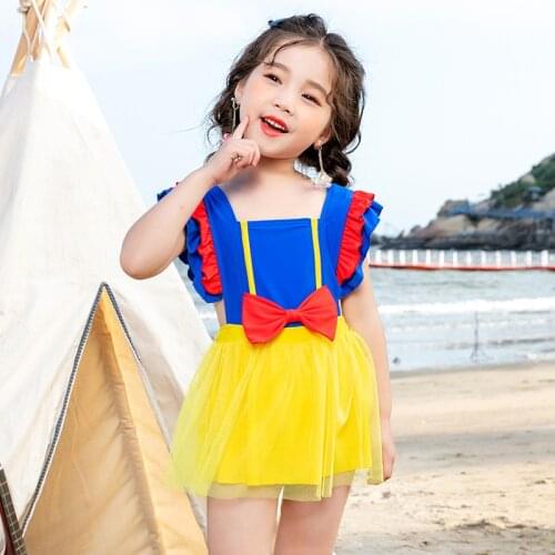 Childrens Swimsuit Girls Baby One-piece Swimsuit Princess Dress Swimsuit Princess Swimsuit Kids Swimwear for Girls