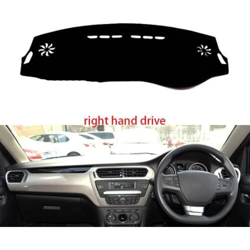 For Peugeot 301 right hand drive dashboard mat Protective pad black color car-styling Interior Refit Sticker Mat products