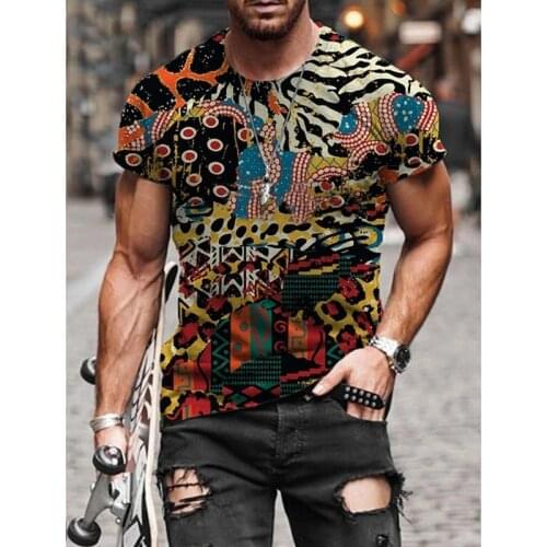 IFPD EU Size Summer New Fashion 3D Print Animal Pattern Streetwear Men T-shirt Masculinas Casual Plus Size 5xl Men Tees Clothing