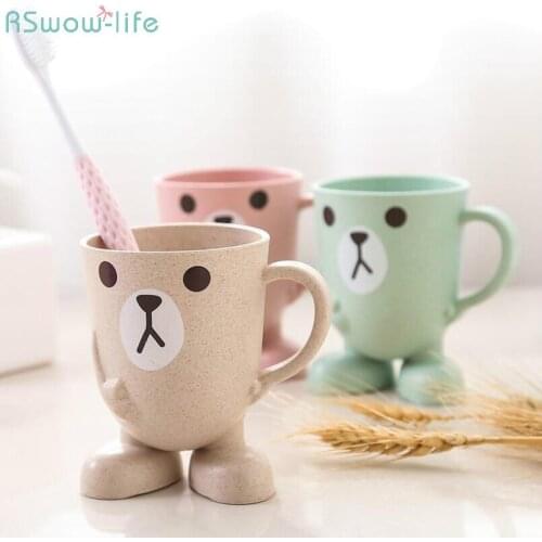 Nordic Creative Cute Childrens Tooth Cup Cartoon Three-dimensional Base Mouthwash Cup Home Mouthwash Cup Toothbrush Tooth Cup