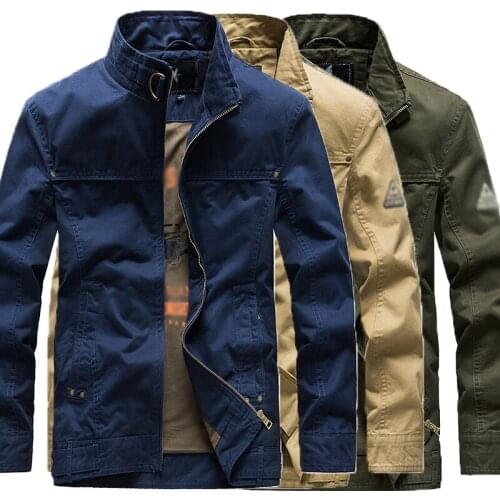 2020 Fashion businessmen casual cotton jacket coat spring outfit long sleeves stand collar comfortable blouse tops zipper coat