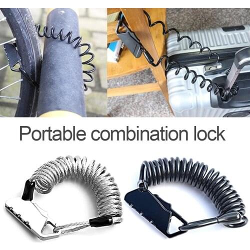 Mini Spring Anti-theft Bicycle Code Lock 3 Digits Combination Password Bike Motorcycle Helmet Lock Security Motorbike Lock