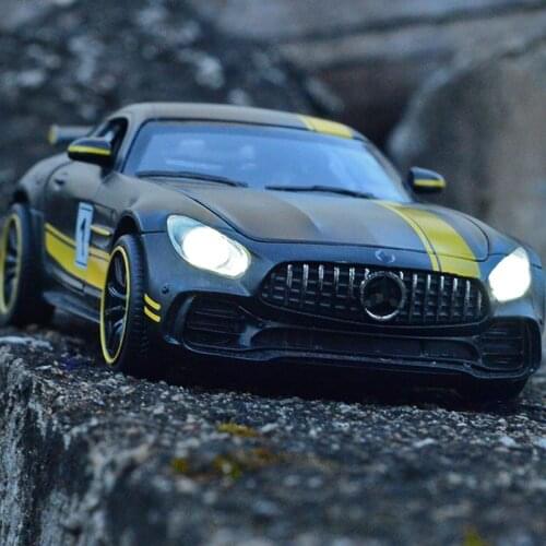 1:32 AMG GT Super Sports Car Alloy Car Model Simulation Car Sound and Light Collection Gift Toy Die-casting Model Boy Gift