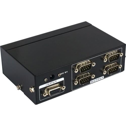 MT-VIKI 4 Port RS232 Splitter DB9 Serial Splitter 1 in 4 out Support Bidirectional Transmission Serial adapter MT-RS104