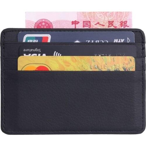 CPDD Mens Leather Thin Wallet ID Money Credit Card Slim Holder Money Pocket Organizer