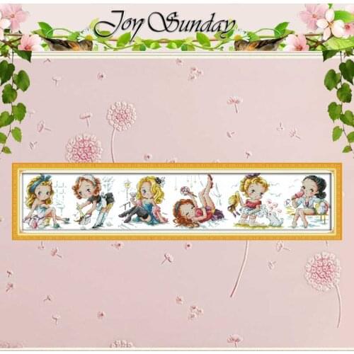 The Hundred Change Girl Counted Cross Stitch 11CT 14CT Cross Stitch Set Wholesale Cartoon Cross-stitch Kit Embroidery Needlework
