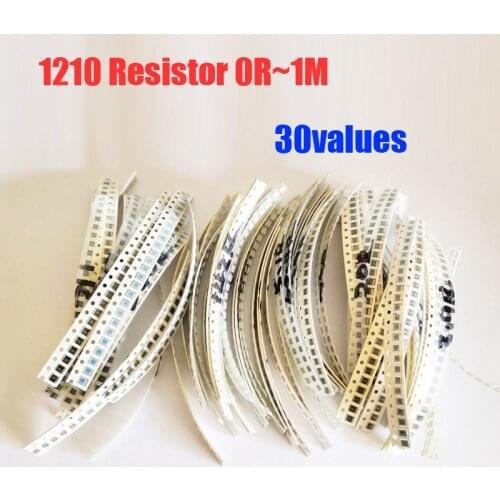 1210 SMD Resistor 30values Resistor Kit 0R~1M Assorted Kit