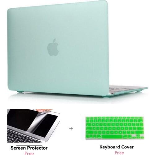 New Matte Laptop Case+Screen Protector (Gift)+Keyboard Cover(Gift) For Apple Macbook Pro Retina Air Touch Bar 11 12 13 15 inch