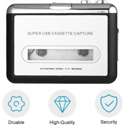 USB2.0 Cassette Capture Radio Player Portable Cassette Tape to CD MP3 Converter Capture Audio MusicPlayer Tape Cassette Recorder