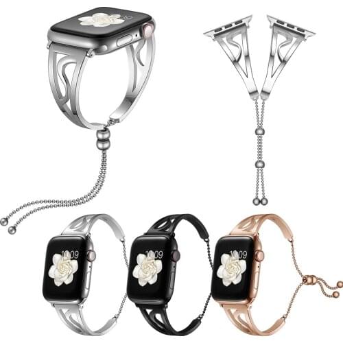 2019 new Personality strap for apple watch 38mm 40mm 42mm 44mm Stainless steel earring-shaped bracelet band for iWatch 4 3 2 1