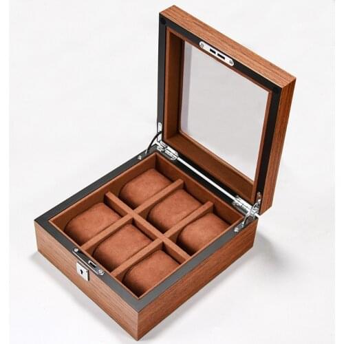 Luxury Wooden Watch Box Case Casket Display Box Watch Storage Box Gift Organizer 6 10 12 Seats Retro Collection Present Cabinet