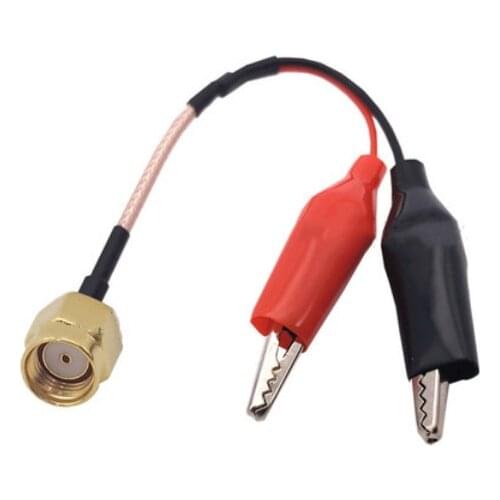 RP-SMA Male to Dual Alligator Clip Test Connector Pigtail RG316 Cable