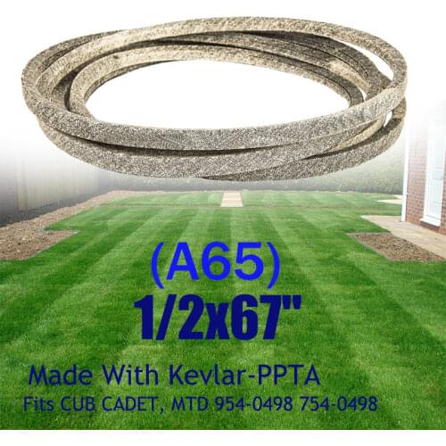 Replacement Belt Dry Cloth Lawn Mower Engine Hot Selling MTD 954-0498 754-0498 Make With Kevlar Cub Cadet 1/2"x67"