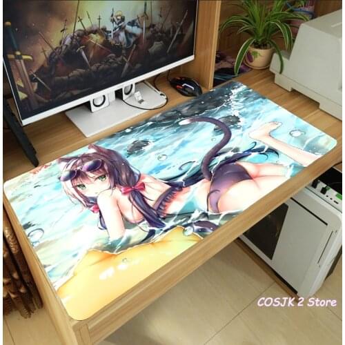 Anime Princess Connect! Re:Dive Pecorine Mouse Pad Thicken Laptop Gaming Mice Mat Desk Keyboard Mat Anti-Slip Playmat Cosplay