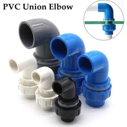 1pc PVC Pipe 90° Elbow Connectors Thicken Fish Tank Drain Pipe Joints Garden Irrigation Water Supply Tube Drainage Parts