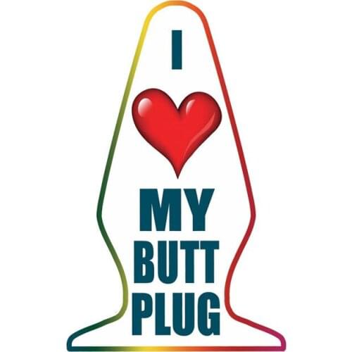 Funny I Love My Butt Plug Creative Car Sticker Reflective Decal PVC Waterproof Car Window Body Decorative Stickers Accessories