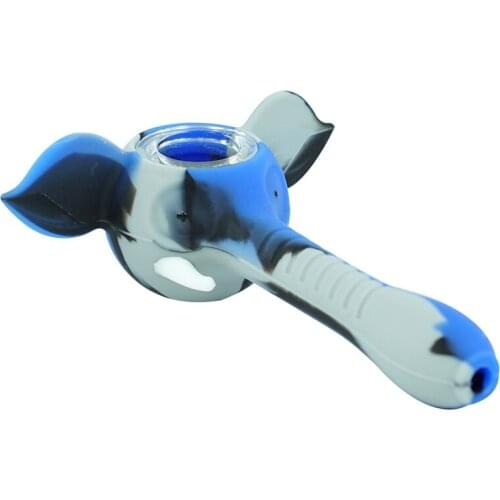 1pcs elephant shape pattern Silicone Tobacco Pipes Silicone Smoking Pipes VS Glass Pipes Glass Bubblers Smoking Pipe