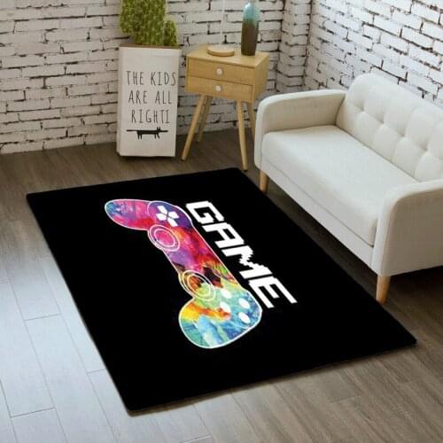 3D Carpets Game Console Boys Kitchen Bedroom Rug Decor Living Room Carpet Soft Non-slip Children Play Floor Area Rug Doormat