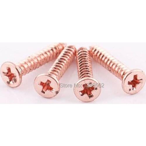50pcs/lot Rose Gold Color 5*15mm screws drywall screws Hardware accessories For furniture