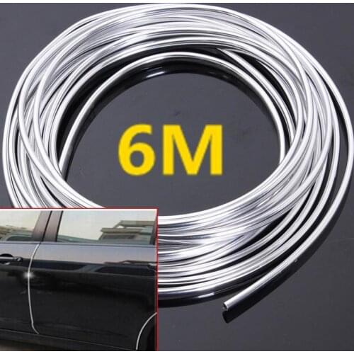 7mm 600CM / 236.22Inches Durable Moulding Trim Strip Car Doors Scratch Guard Protector Prevent Collision Strip Roll