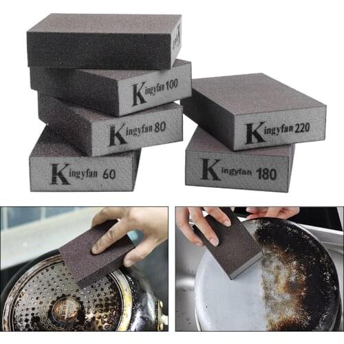 Sanding Sponge Block Rough Dry Abrasive Drywall Medium Polishing Emery Pad 60 80 100 120 180 220# Fine Grit With Words Flexible