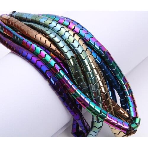 Natural Stone Beads Wave shape Beads Gold Hematite Beads For Jewelry Making DIY Fashion Necklace Bracelet Accessories