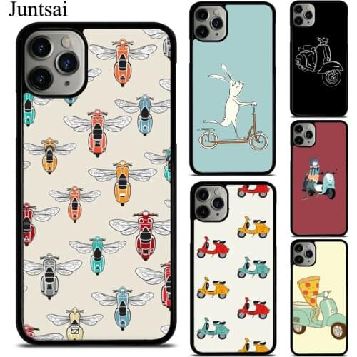 Retro Cartoon Scooter Case For iPhone X XS Max XR 7 8 SE 2020 6S Plus 5 12 Mini 11 Pro Max Cover Coque