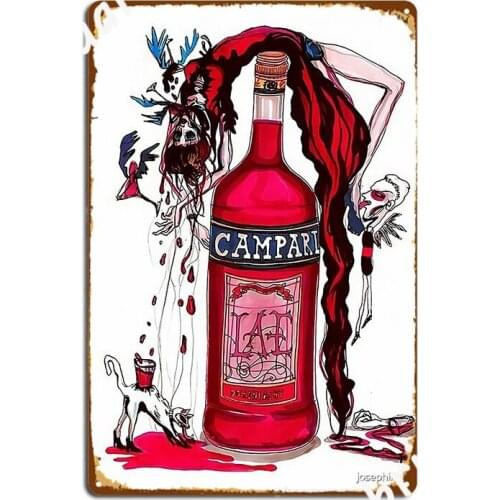 Cordial Campari Poster Metal Plaque Painting Décor Design Club Bar Club Party Tin Sign Posters