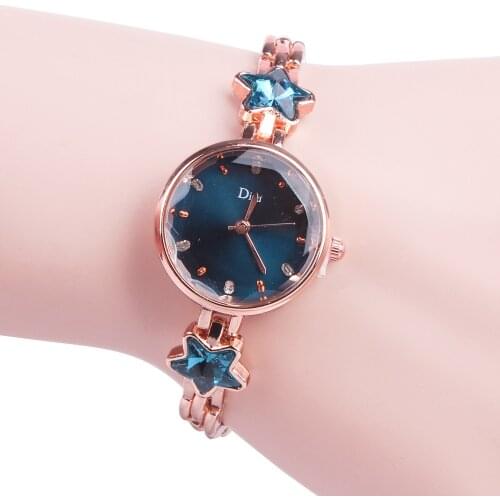 Elegant Bracelet Women Watch Fashion Ladies Women Stainless Steel Rhinestone Quartz Wrist Watch