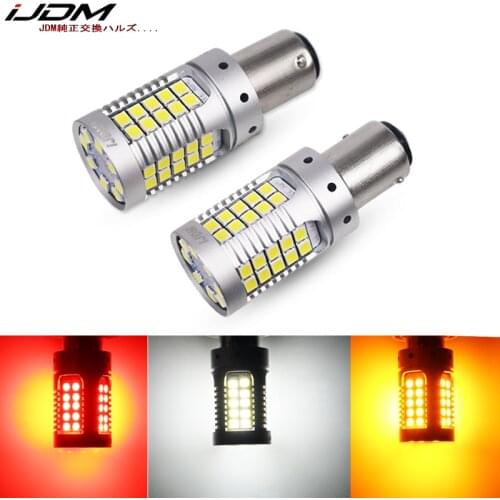 IJDM Canbus 1157 LED No Hyper Flash 21W Amber yellow P21/5W BAY15d LED Bulbs For Turn Signal Lights DRL Brake/Tail Lig Parking