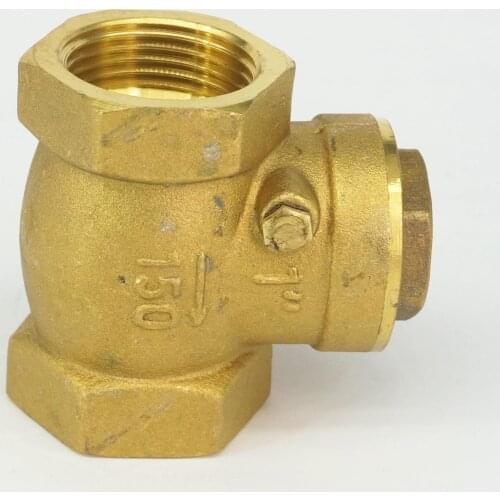 Brass Swing check valve One Way 1" BSP female to 1" BSP female Threaded Max Pressure 0.8 Mpa for water pipe Plumbing