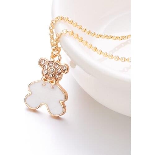 10pcs Fashion Cute Crystal Bear Earrings Charm Light Luxury Creative Gift Korean Earrings for Women Earing Necklace Jewelry