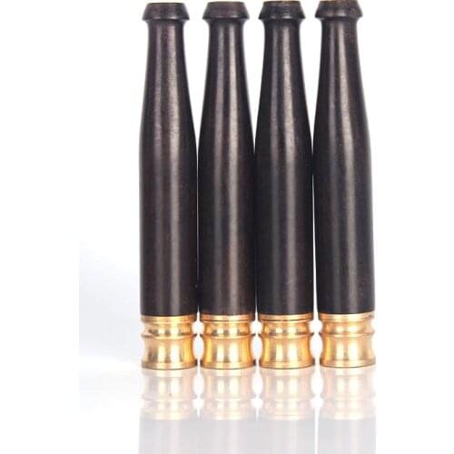 1Pcs Mini Ebony Cigarette Holder Solid Wood Filter Pipes Smoking Pipe Portable Creative Tobacco Pipe Smoke Mouthpiece