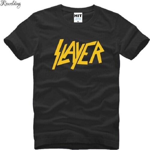 Summer Style Speed metal Band Slayer T Shirts Men Cotton Short Sleeve Letter Metal Rock Mens T-Shirt Fashion Hip Hop Top Tee